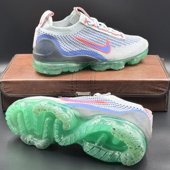 Nike Air VaporMax 2021 Flyknit 'Wolf Grey Medium Blue' - Picture 1 of 10